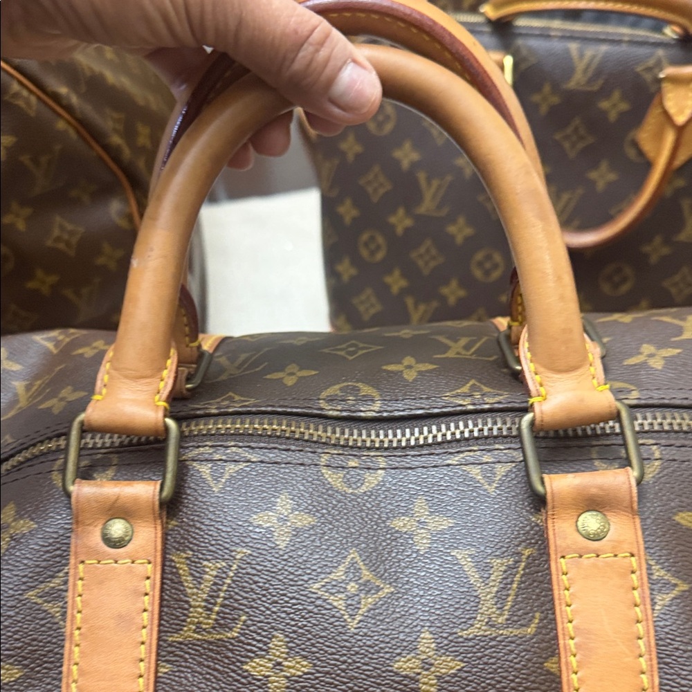 Louis Vuitton Monogram Duffel Bag in Brown and Tan - Picture 3 of 7